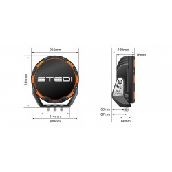 STEDI Type-X ™ PRO 8,5“ LED Driving Lights (2 Stück)